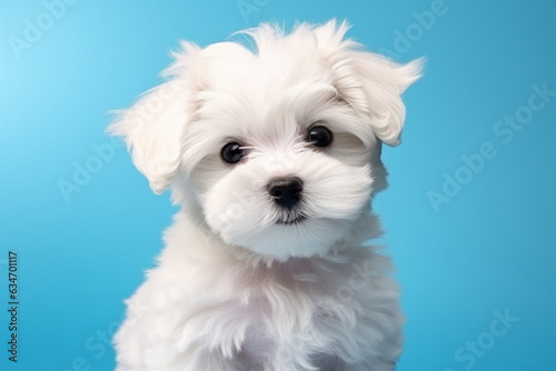 white maltese puppy generated AI