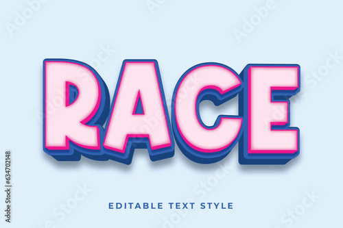 Race 3d editable text effect