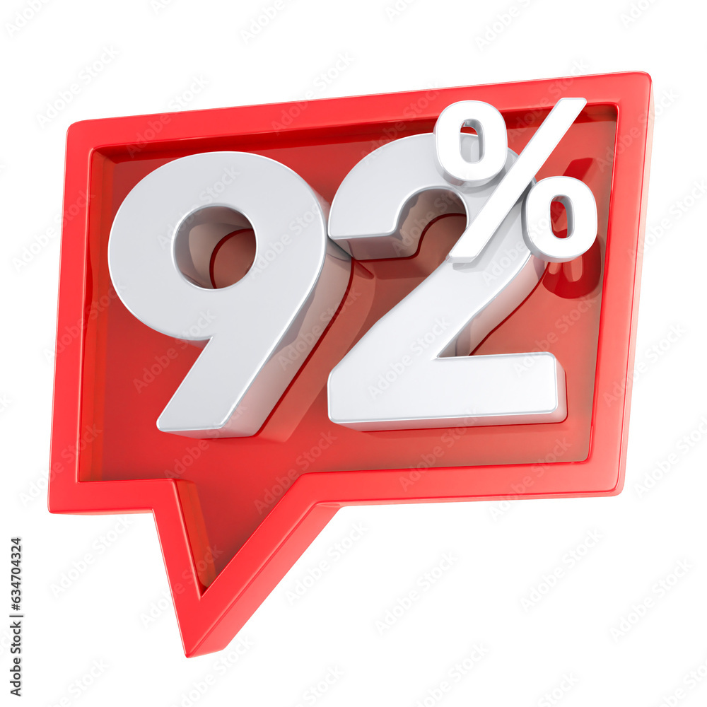 Label letter off 3d render White and Red Label letter off 3d render White and Red
