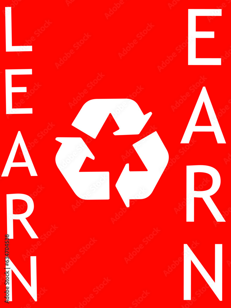 Recycle arrow with text Recycle arrow with text