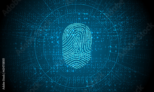 scan fingerprint, Cyber security and password control through fingerprints, access with biometrics identification