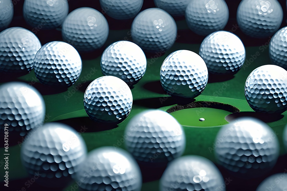 Fototapeta premium Golf on green lawn golf course