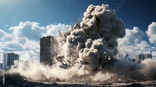 A demolished building