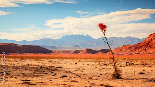 Lonely Sentinel: A Cactus in the Atacama Wilderness
