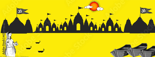 Varanasi ghat beautiful vector illustration. Varanasi is a city in the northern Indian state of Uttar Pradesh dating to the 11th century B.C. Regarded as the spiritual capital of India