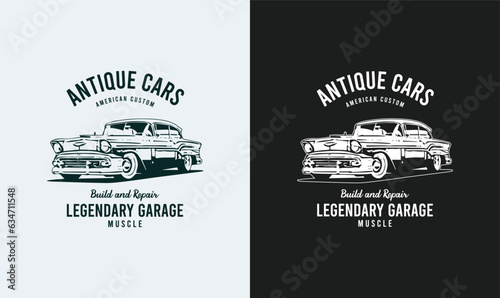 classic car vector t-shirt design graphics, muscle classic car t-shirt, American legendary garage muscle custom cars shirt.