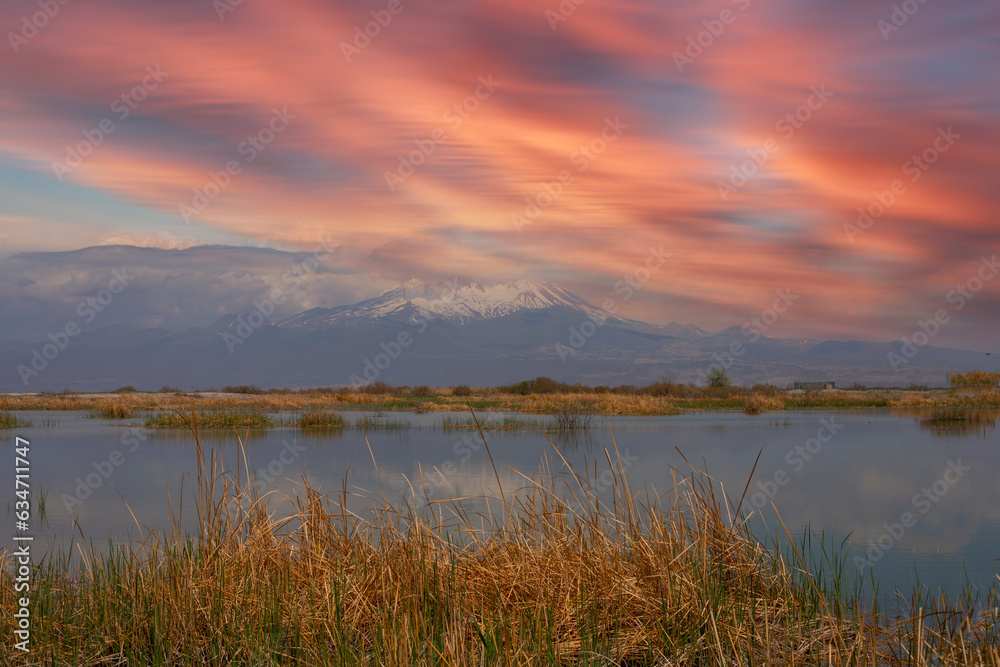 Spectacular view of erciyes, Turkey's second largest mountain