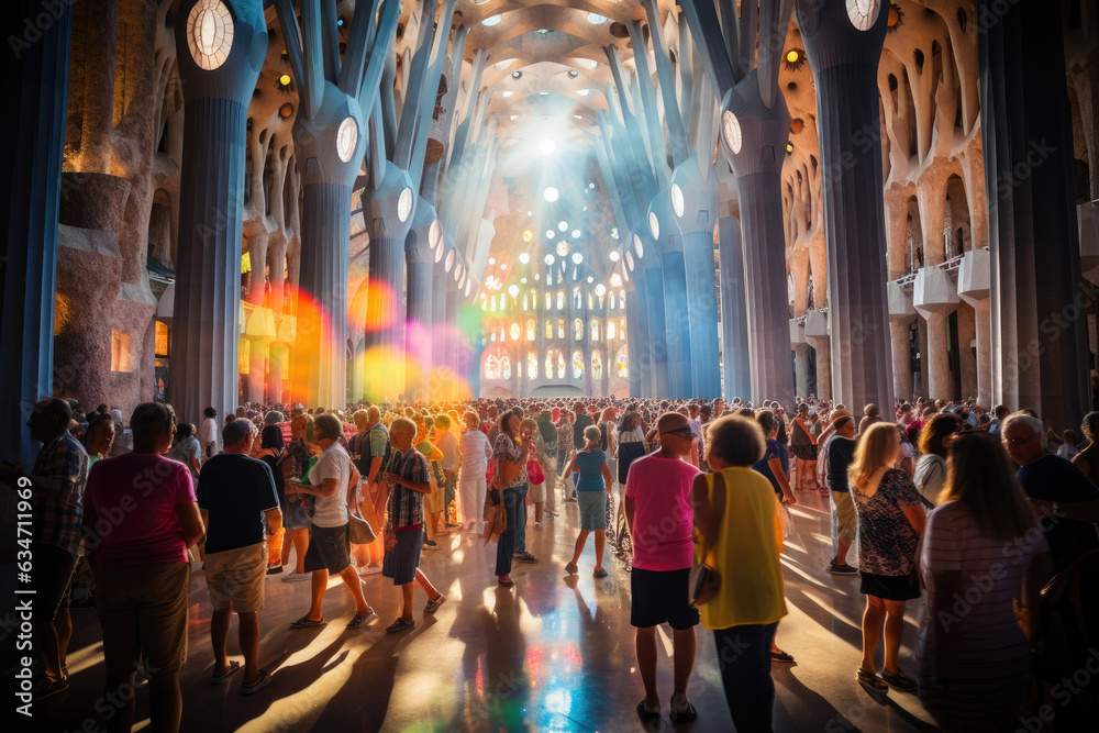 Sagrada Familia's Enchanting Space: Awe-Inspiring Columns and Ceilings