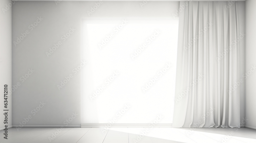 Window illuminated from behind with white drapes in a vacant space.
Unoccupied room with a white light casting shadows on the floor.
Room with a plain wall background Generative AI. Window illuminated from behind with white drapes in a vacant space.
Unoccupied room with a white light casting shadows on the floor.
Room with a plain wall background Generative AI.
