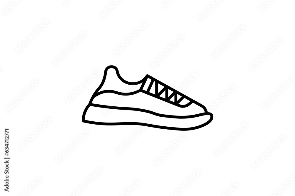 Sneakers Icon. Icon related to clothes icon set. line icon style. Simple vector design editable Sneakers Icon. Icon related to clothes icon set. line icon style. Simple vector design editable