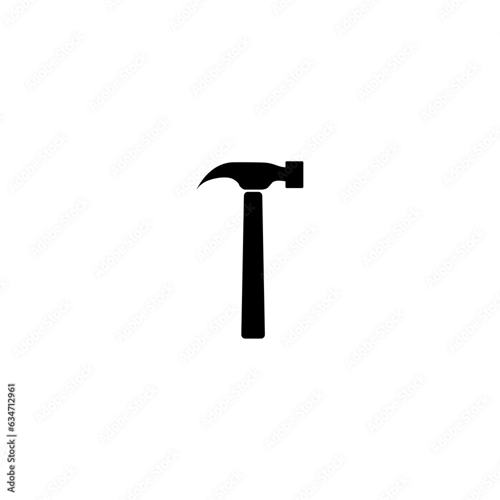Hammer icon isolated on white backgrounde Hammer icon isolated on white backgrounde