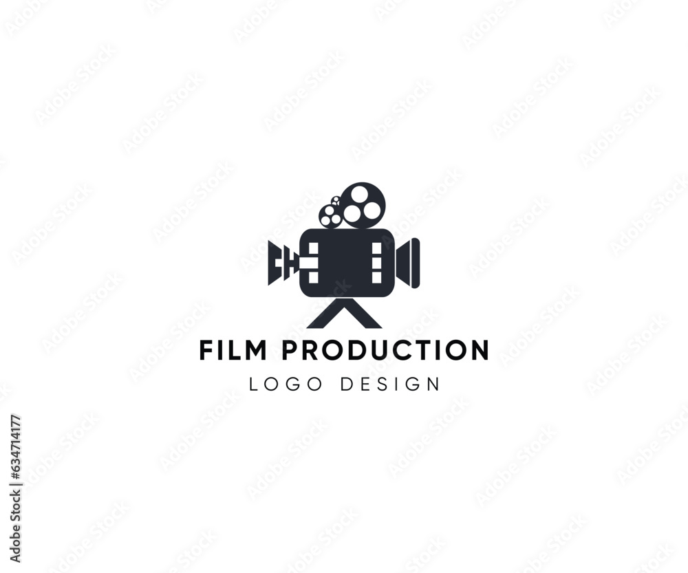 Minimalist And Minimalistic Logos Film Production Logo Vector Art