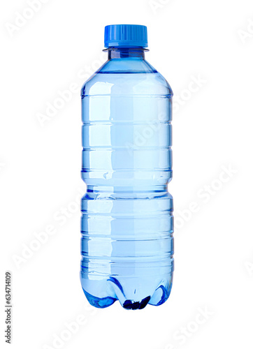 Blue plastic small water bottle