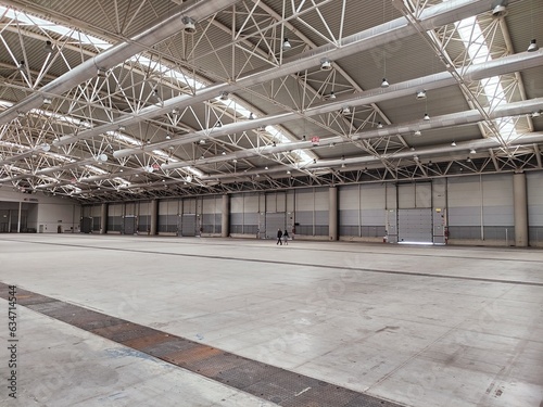 empty and clean modern exhibition pavilion