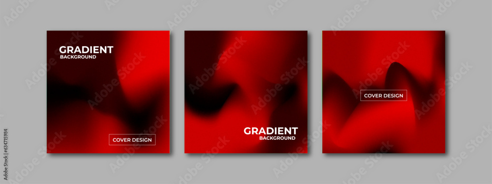Set of covers design templates with vibrant gradient background. Trendy modern design. Applicable for placards, banners, flyers, presentations, covers and reports. Vector illustration.