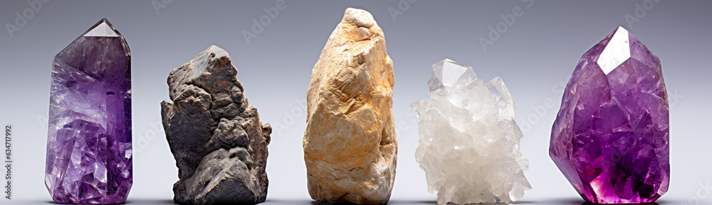 Crystal Stone macro mineral, purple rough amethyst quartz crystals Crystal Stone macro mineral, purple rough amethyst quartz crystals
