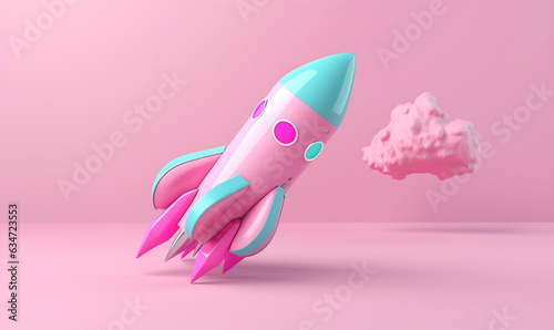 technology space launch rocket business startup finance spaceship start bitcoin. Generative AI.