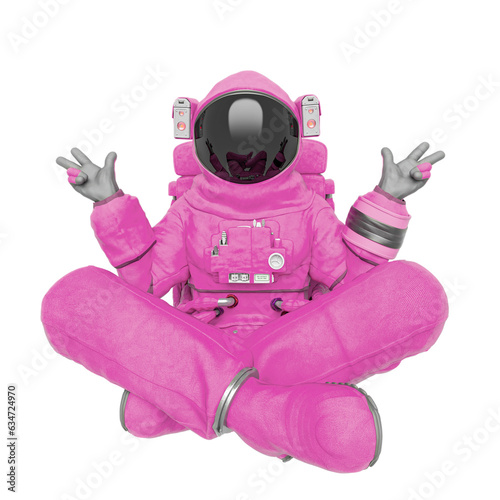 astronaut is doing a cool and fine pose