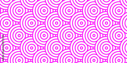 Seamless pattern with flowers Abstract pattern with circle with Seamless overloping clothinge and fabric pattern with waves. abstract pattern with waves and pink geomatices retro background.