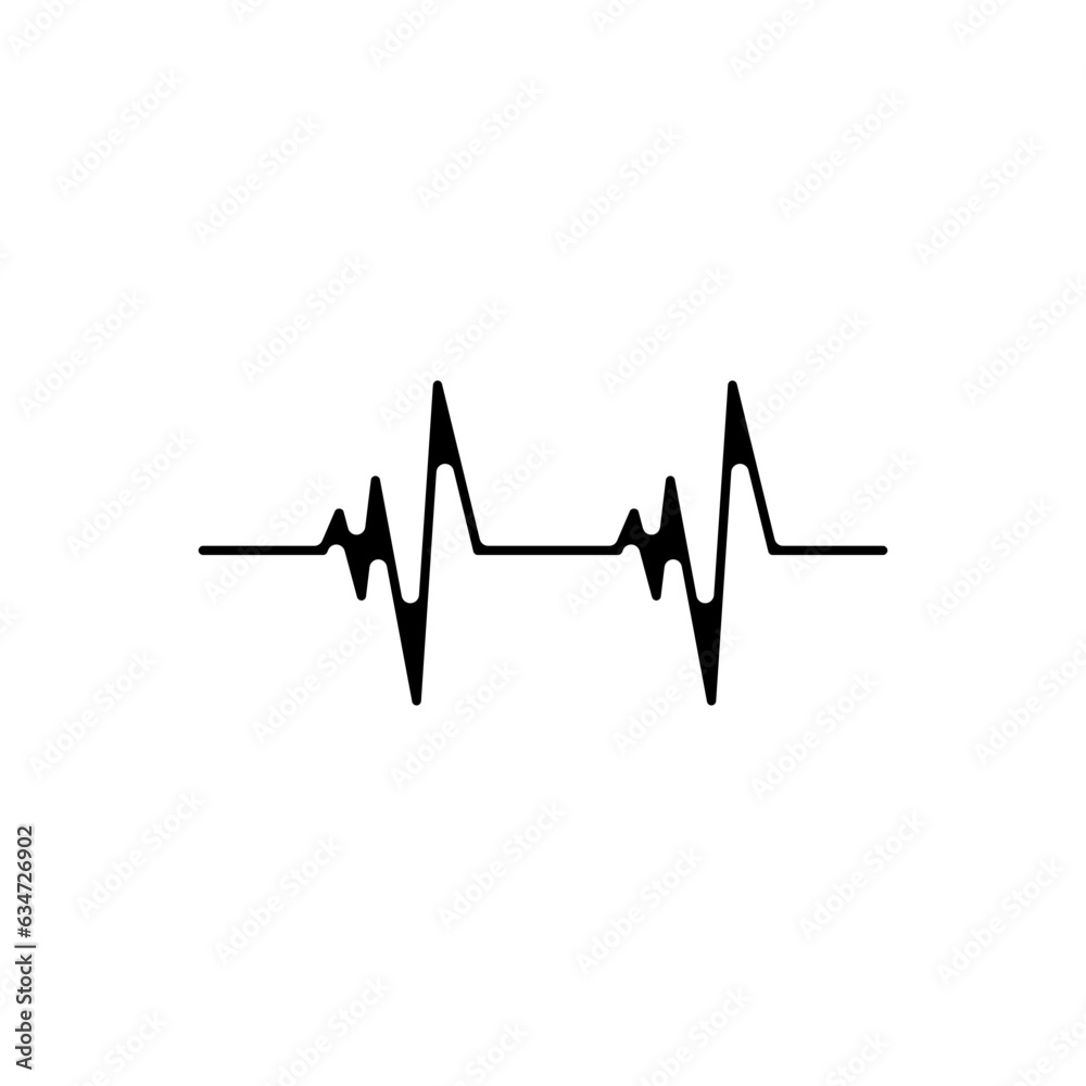 Heart beat icon. Pulse trace isolated on white backgrounde Heart beat icon. Pulse trace isolated on white backgrounde