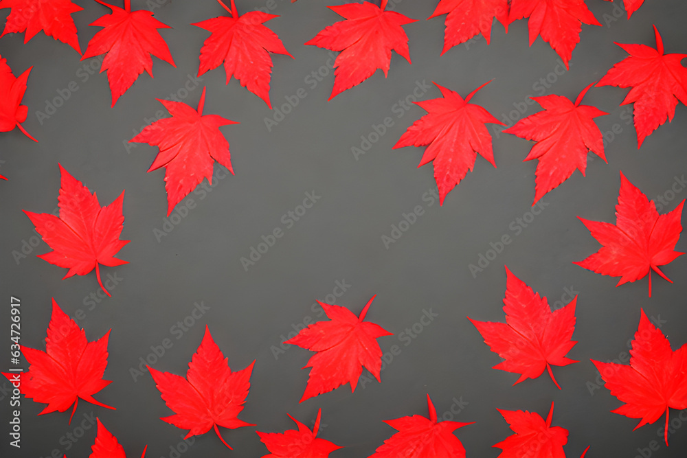 red maple leaves Generative AI red maple leaves Generative AI