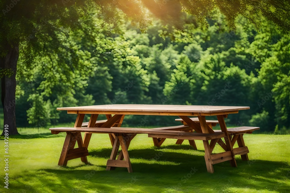 picnic table in the park