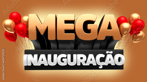 selo 3d ''mega inauguração''