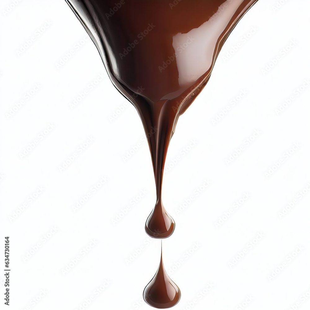 Pouring chocolate dripping isolated on transparent or white background, png Generative AI
Pouring chocolate dripping isolated on transparent or white background, png Generative AI