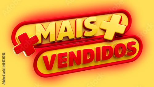 selo 3d ''mais vendidos''