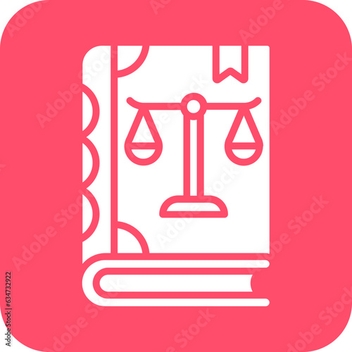 Vector Design Law Book Icon Style