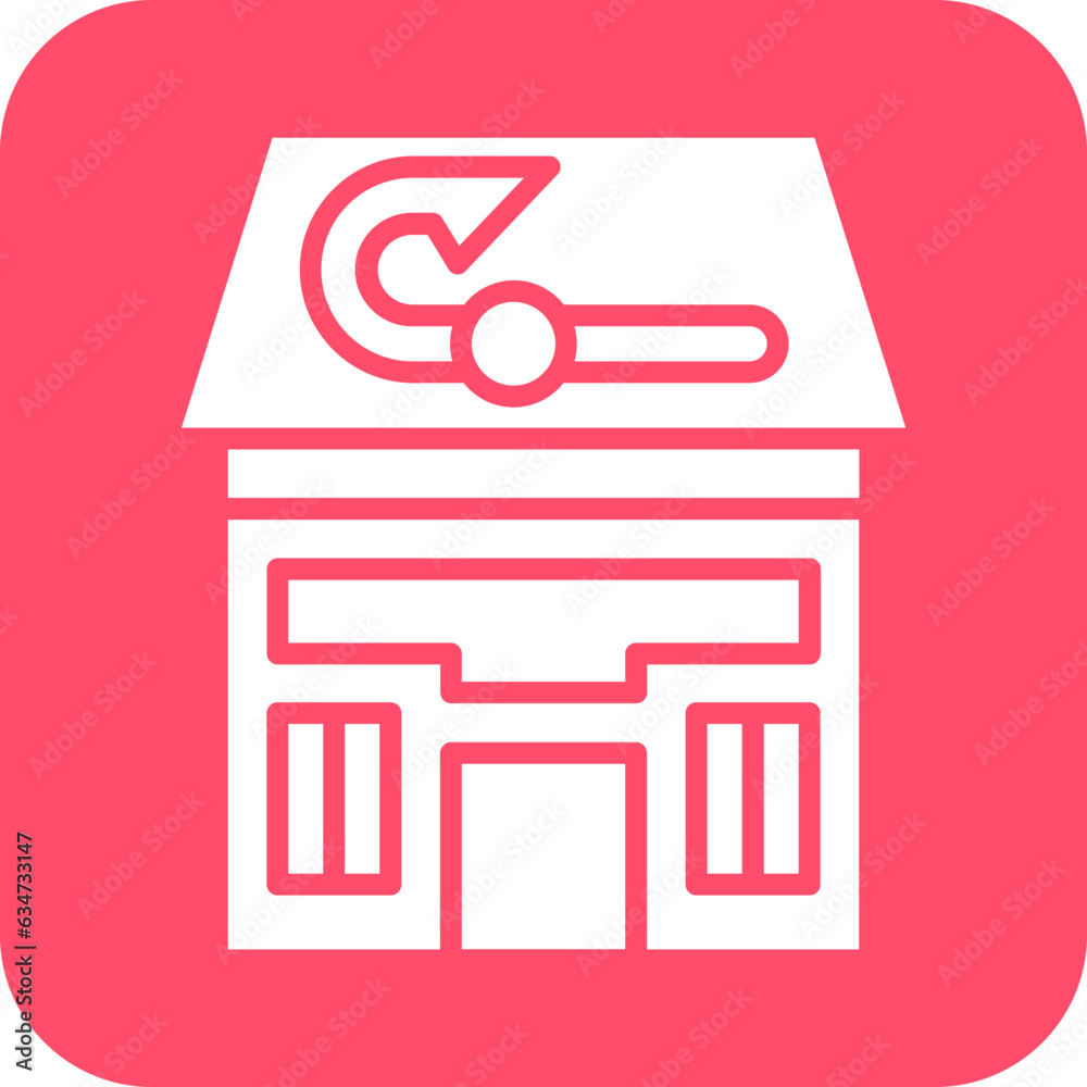 Vector Design Fishing Gear Shop Icon Style Vector Design Fishing Gear Shop Icon Style