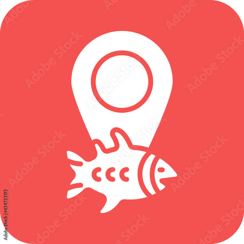 Vector Design Fishing Destinations Icon Style