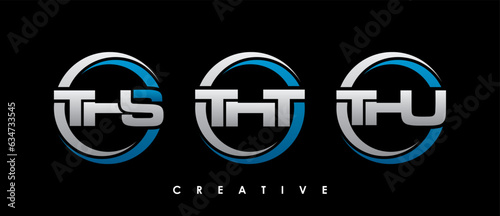 THS, THT, THU Letter Initial Logo Design Template Vector Illustration