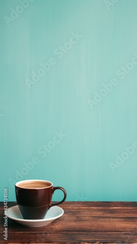 Minimalist background with cup of coffee