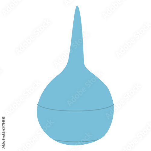 Flat vector illustration of an enema isolated on a white background.