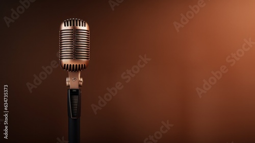 Empty background with microphone