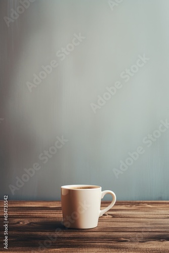 Minimalist background with cup of coffee