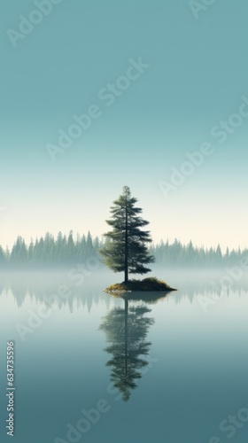 Minimalist natural wallpaper for mobile phone