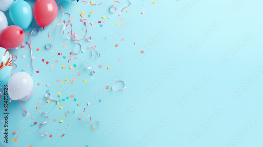 Soft pastel background with balloons