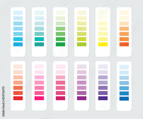 Color palette guide on transparent background. Vector illustration