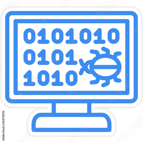 Vector Design Hack Code Icon Style