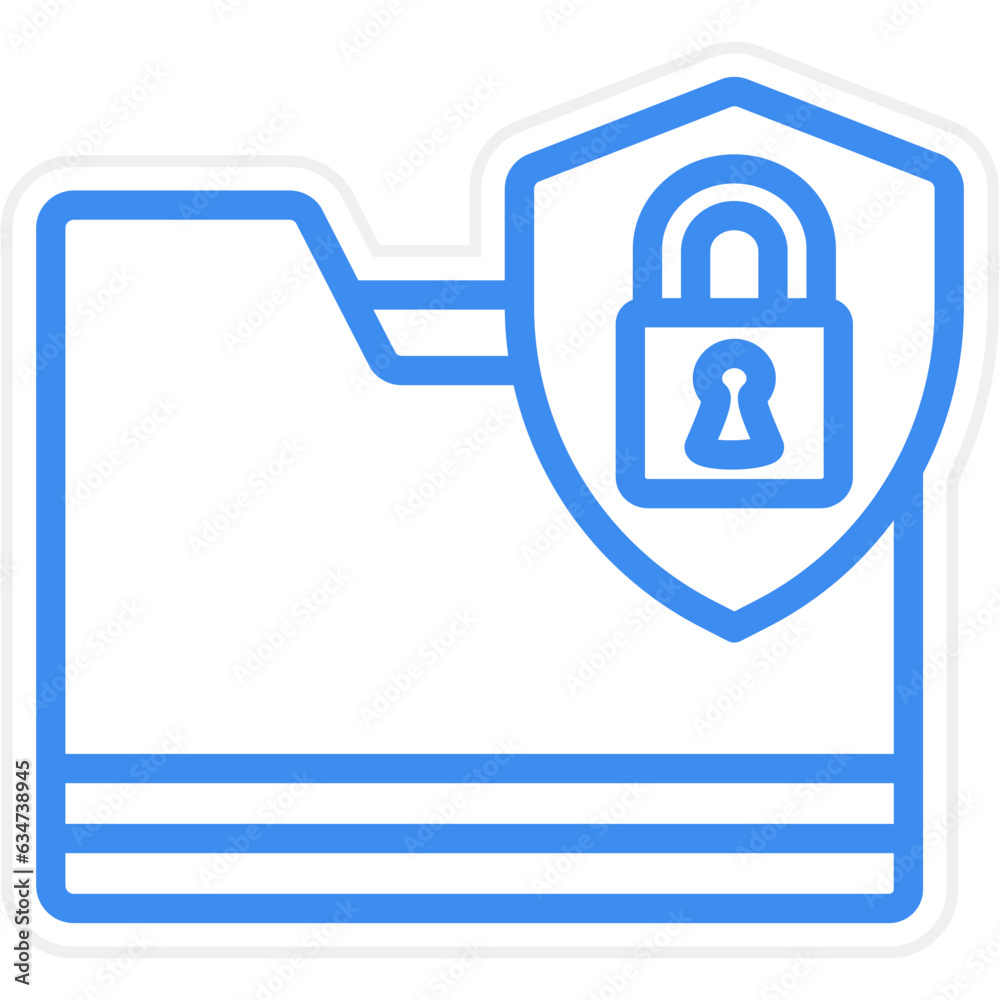 Vector Design Secure Folder Icon Style Vector Design Secure Folder Icon Style