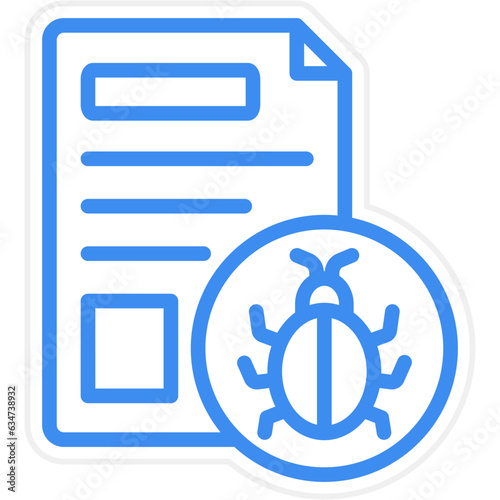 Vector Design Infected File Icon Style