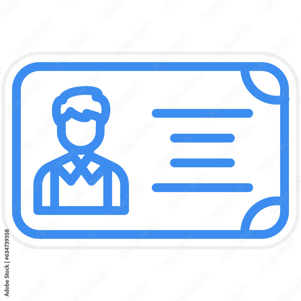 Vector Design ID Card Icon Style