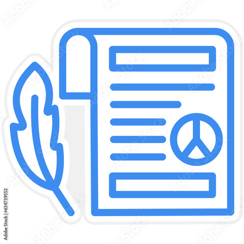 Vector Design Peace Treaty Icon Style