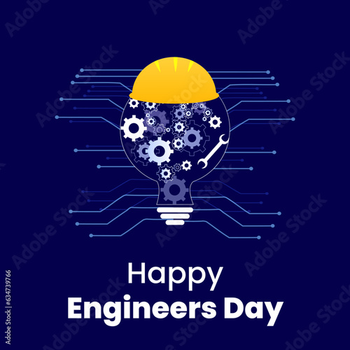 Happy Engineer’s Day. Engineer’s Day vector illustration greeting, poster, card.