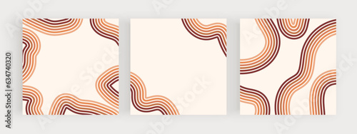 Colorful backgrounds for social media posts with wavy lines

