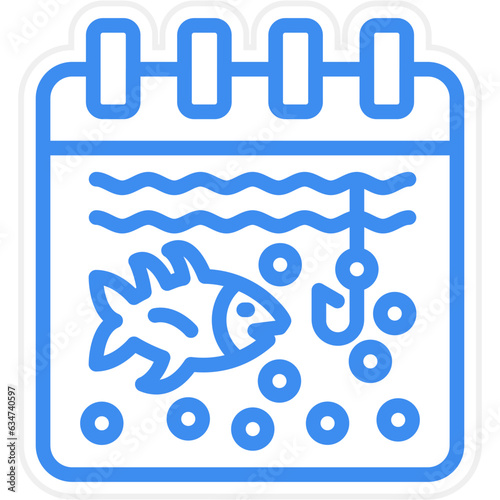 Vector Design Fishing Season Icon Style
