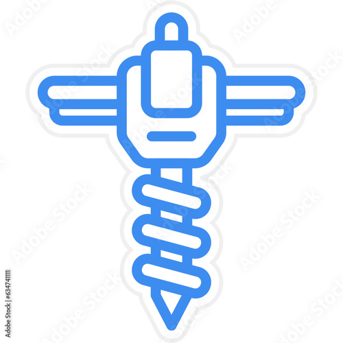 Vector Design Drain Auger Icon Style