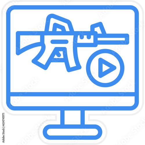 Vector Design Livestream Icon Style